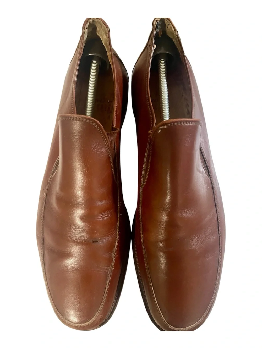 Bastianelli For Barneys New York Italian Leather Dress Shoes Sz 11 Brown Slip On